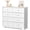 White-8 Big Drawers, variant on Ktaxon 3 Drawers Dresser Chests for Bedroom, Wood Chset of Drawers,Dressers Organizer for Bedroom, Living Room,Hallway, White