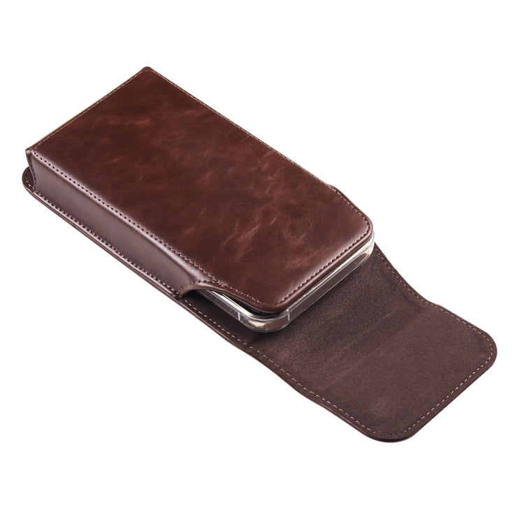 Classic Leather Phone Holster with Belt Loop & Magnetic Closure for Samsung & iPhone