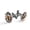 Color 3, variant on Men's Classic Stainless Steel, Sunflower Bee Rustic Wooden Cufflinks Business Wedding Shirts, Black