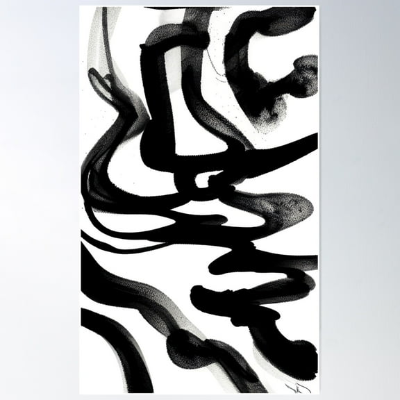 Black And White Poster Wall Art, Modern Wall Decor For Living Room Bedroom, 8x12 UNFRAMED