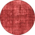 thumbnail image 1 of Ahgly Company Indoor Round Oriental Red Industrial Area Rugs, 4' Round, 1 of 4