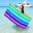 thumbnail image 6 of FastXmas Microfiber Lightweight Beach Towel, 59*28 Inch Sunbathing Towel, Double Sided Towel, Small Thin Sand Free Towels for Yoga Gym Camping Swim Pool for Women Men, 6 of 6