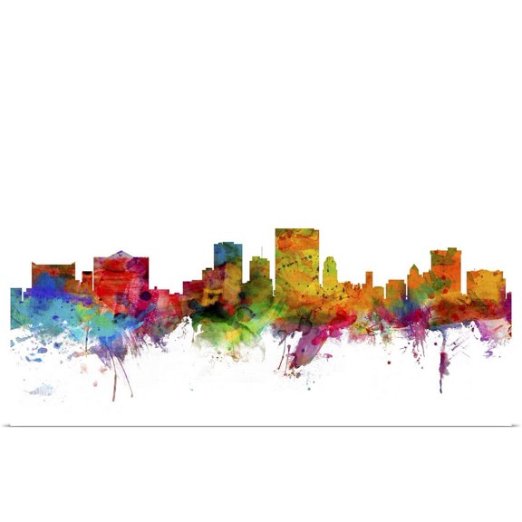 Great BIG Canvas | Rolled Michael Tompsett Poster Print entitled El Paso Texas Skyline