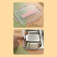 thumbnail image 4 of Boîte à Lunch en Acier Inoxydable, Boîte à Bento à 5 Compartiments avec Couvercle, Baguettes, Cuillère, Bol à Soupe, Récipient à Lunch Réutilisable, Plateau de Dîner Divisé avec Contrôle des Portions pour École, Bureau, 4 of 8