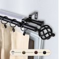 thumbnail image 4 of Jinx 13/16" Double Bay Window curtain rod Adjustable 20"-36", 38"-72" - Black,(ABay-42-2D), 4 of 4