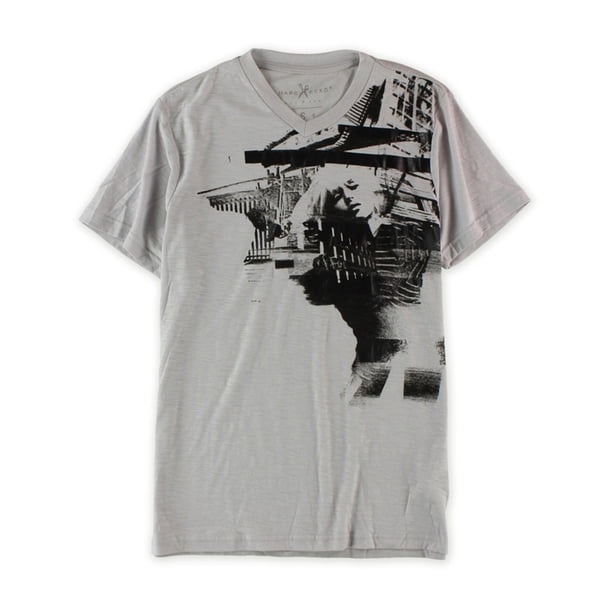 Marc Ecko - Camiseta gráfica para hombre con diseño de niña pintada, gris, pequeña Marc Ecko Camiseta gráfica