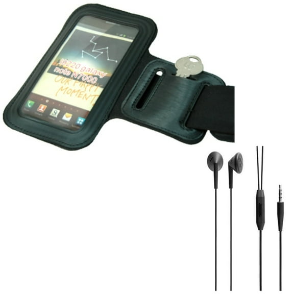 Sports Running Armband w Headphones Wired Earphones X9J for ASUS Zenfone V Live 3 Max - Blackberry Key2 LE - BLU S1, Vivo XI, Studio X8 HD, Tank Extreme Pro (T0010UU), Grand M - CAT S48c