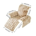 thumbnail image 3 of Plush Recliner Slipcover Home Fluffy Recliner Chair Slipcover Non Back Fuzzy Fluffy Reclining Couch Cover Soft Comfort Sofa Slipcover Washable Furniture Protector (Light Brown), 3 of 6