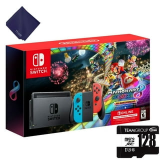 Nintendo Switch Handheld TV Game System with Neon Blue and Red Joy