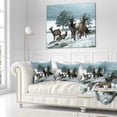 thumbnail image 2 of Designart Gang of Deer in Rocky Mountains - Landscape Printed Throw Pillow - 16x16, 2 of 4