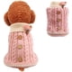 thumbnail image 1 of Zhuge Suéter para perro, lindo, clásico, con botones, tejido, abrigo de invierno para niñas, para mantener el calor para perros pequeños, clima frío, rosa, S, 1 of 5