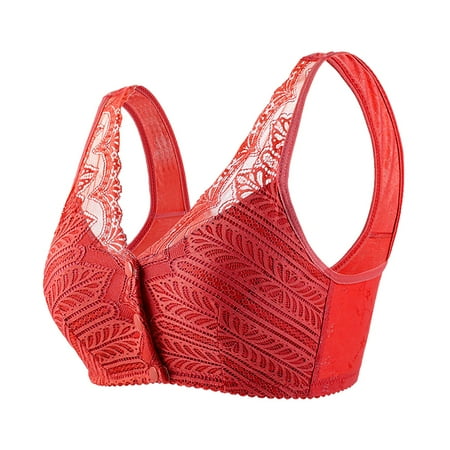 ZHENHONG Non Ring Tank Top Bra Lace Sports Underwear Plus Size Women s Gathered Bra Wireless Bras for Women