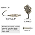 thumbnail image 2 of Uxcell Window Curtain Tieback Holders Hook Drapery Screens Tassels Holdbacks Zinc Alloy Bronze Tone  4pcs, 2 of 7