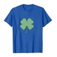 thumbnail image 3 of Felirenzacia Women's St. Patrick's Day Heart Shamrock Graphic T-Shirt Casual Crew Neck Short Sleeve Tee Blue,2XL, 3 of 5