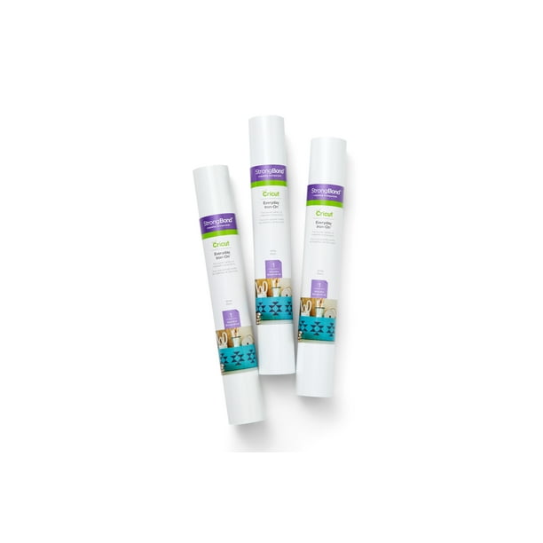 Cricut Everyday IronOn Vinyl, 12"x24", 3 Pack, Bulk Pack, White