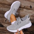 thumbnail image 6 of NOKIO Women 𝖫a𝖼e Up Sneakers Lightweight Knit Sport Shoes Breathable Gym Workout Shoes Comfortable Soft Sole Running Shoes for Hiking Jogging Training Wear, 6 of 9