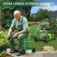 thumbnail image 6 of Garden Work Seat with Wheels, Upgraded Heavy Duty Gardening Cart with Seat - Garden Rolling Stool with Wheels, 6 of 7