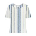 thumbnail image 5 of Ashirexll Womens Shirts Casual, Summer Shirts for Women, Womens Printed Casual Loose Fashion T-Shirt Short Sleeve Doll Collar Cute and Linen Blouse, 5 of 5
