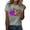 Grey, variant on TSADFHJI Chiffon Tops for Women Elegant Women Casual Mardi Printing Shirts Round Neck Short Sleeve Tee Tops Tunic Blouse M Mint Green