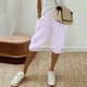 thumbnail image 3 of MKLEKYY Pantalones Cortos Para Mujer, Moda Femenina, Lisos, Con Bolsillos Grandes, Elásticos, Casuales, Capris Con Bolsillos, 3 of 4