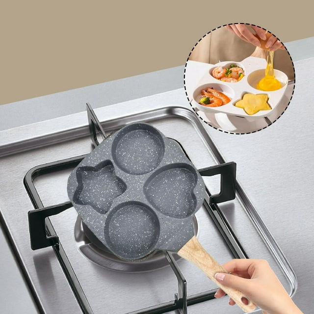 Poêle à Frire Antiadhésive en Pierre Maifan / Fond Plat Épais / Compatible Induction Mini Poêle à Omelette / Poignée Suspendue pour Rangement