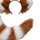 thumbnail image 5 of Orejas de zorro de anime, cola, accesorios peludos para cosplay, juguetes de peluche de animales, tocados para blanco y marrón, 5 of 5