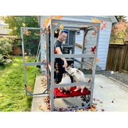 Aivituvin Large Cat Catio 4 Tiers Cat Enclosures House for Outdoor Indoor Cats with Weatherproof Roof, 3 Resting Rooms, 3 Platforms, 5 Windows 70 H 77 L
