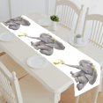 thumbnail image 1 of Camino de Mesa ABPHQTO Lindo Elefante Con Corona de Flores y Patito 40x180 cm, 1 of 1