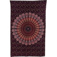 thumbnail image 2 of Bless International Indian hippie Bohemian Psychedelic Golden Blue Peacock Mandala Wall hanging Bedding Tapestry(Golden Pink Blue, Medium(54x60Inches)(137x152cms)), 2 of 4