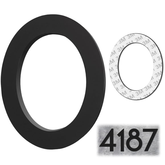 Números para casa CecilyArts de 4" autoadhesivos negros