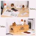 thumbnail image 2 of Extra Large Cable Management Box with Lid, Bamboo Cable Box for Cords, Power Strips or Surge Protectors, Hide Loose Wires Behind TVs, Home, Computers, Office Desks by, 2 of 9