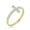 Yellow Gold, variant on AVORA 10K Yellow Gold Simulated Diamond CZ Sideway Cross Ring - Size 7