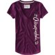 thumbnail image 1 of Aeropostale playera gráfica con cuello en V para mujer, morado, extra pequeño, 1 of 1