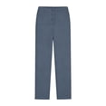 thumbnail image 5 of Womens Business Casual High Waisted Capris, Button Fly Stretchy Straight Leg Pants with Tummy Control Navy S-XXL,Size S, 5 of 5