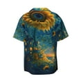thumbnail image 5 of Salouo Sunflower Castle Starry Sky Pattern Cuban Collar Shirts for Men Button-Down Shirt Men's Short Sleeve Shirts Hawaiian Shirts Casual Shirts -XX-Large, 5 of 6