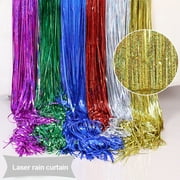 Jiaroswwei Glitter Tinsel Foil Fringe Curtain Backdrop Birthday Wedding Hawaii Party Decor