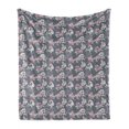 thumbnail image 1 of Floral Soft Flannel Fleece Blanket, Ornamental Design of Fuzzy Dahlia Orchid and Daisy in Rainbow Colors Floral Pattern, Cozy Plush for Indoor and Outdoor Use, 60" x 80", Multicolor, by Ambesonne, 1 of 6