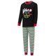 thumbnail image 3 of Pijamas navideños familiares a juego, camiseta de manga larga con estampado de letras y pantalones a rayas. Ropa de dormir para estar en casa., 3 of 10