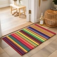 thumbnail image 2 of Area Rug 2x3ft, Vintage Mexico Colorful Stripe Washable Rugs for Living Room Bedroom, Abstract Ombre Rainbow Pattern Soft Non-slip Area Rugs Rectangle Floor Carpet for Dining Room, 2 of 9