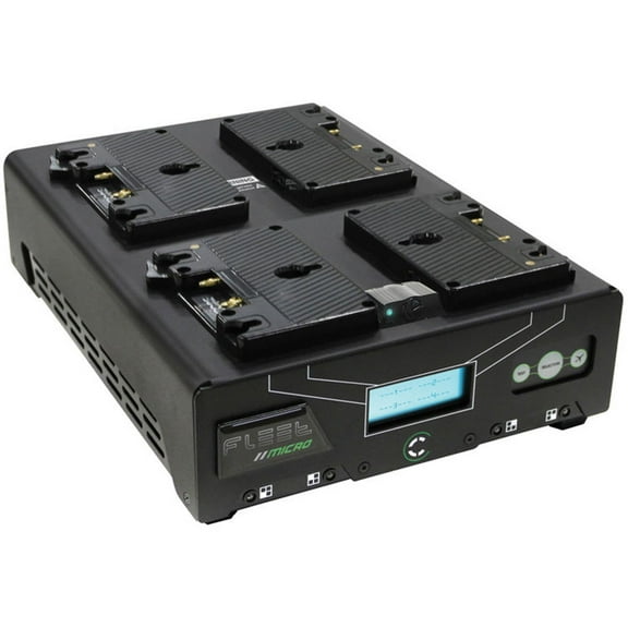 Core SWX Fleet-Q4MAi Voltbridge Enabled Four Position 3-Stud Simultaneous Fast Charger for Gold Mount Batteries
