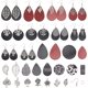 thumbnail image 1 of Kit de inicio para hacer 10 pares de dijes de árbol de la vida, de cuero, con forma de lágrima, redondos, con estampado en negro y rojo, para aretes de cuero, dijes de hojas y rosas., 1 of 7