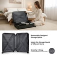 thumbnail image 3 of New York Xpress 30" Hardside Large Checked Luggage Spinner Lightweight, Grey - 2538, 3 of 9