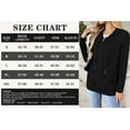 thumbnail image 4 of HOWCOME Basic Lightweight Full Zip Hoodie for Women Long Sleeve Thin Cardigan Jacket Drawcord Hooded Sweatshirt with Pockets, Black Medium, 4 of 6