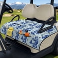 thumbnail image 3 of Yuyamidu Gorilla Golf Cart Seat Covers Golf Ball Golfcart Seat Cover with Pockets Blue Club Car Seat Towel Blanket Golf Cart Accessories, 3 of 8