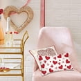 thumbnail image 4 of Valentine''s Day Pillow Covers 12x20 Inch Set of 2 Red Hearts Decor White Throw Pillow Covers Valentine''s Day Cushion Case Decoration for Sofa Couch, 4 of 6
