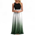 thumbnail image 3 of Tqcoqu Summer Maxi Print Patchwork Dresses for Women,Sleeveless Casual Flowy Tiered Dress Vacation Beach Sundresses with Pockets, 3 of 9