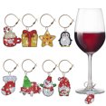 thumbnail image 2 of 8 Uds. Artístico Con Pintura Diamantes Dijes para Copa Vino (elemento Navidad #5), 2 of 9