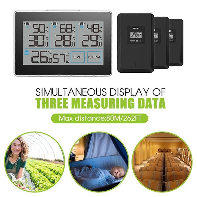 Temperature and Humidity Sensor Digital Thermometer Indoor Hygrometer Temperature Humidity Digital Weather Monitor