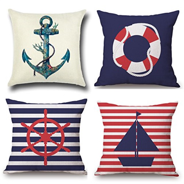 DTG Electronics 18" x 18" Standard Decorative Nautical Throw pillow
