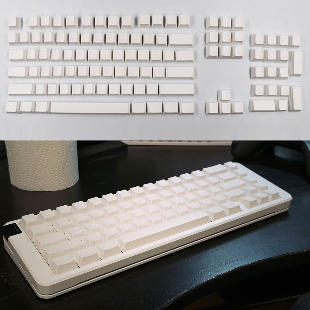 WINDLAND PBT Keycaps Minimalistic White for 108 104 100 980 96 87 84 75 68 64 61 Layouts